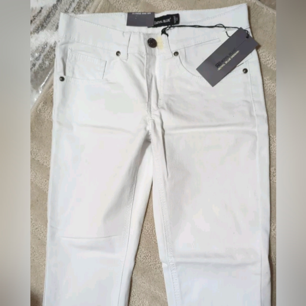 Women's Skinny Fit Ankle Denim Jeans White 28x30 New With Tags SB Royal - Picture 3 of 11